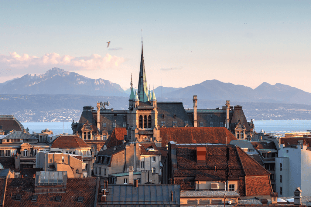vue de Lausanne dans le canton de Vaud